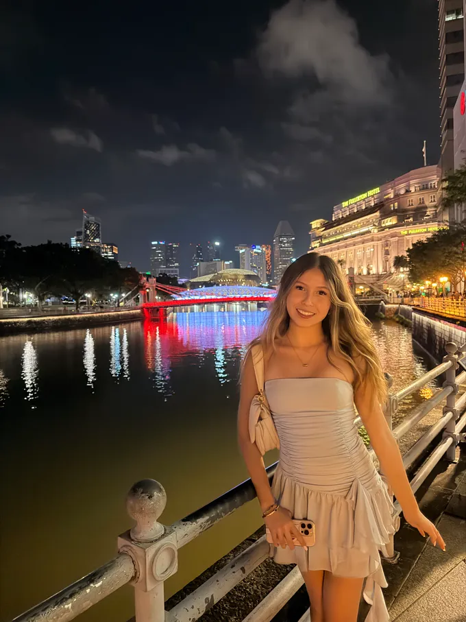 Mia, travel planner, photographed in Singapore